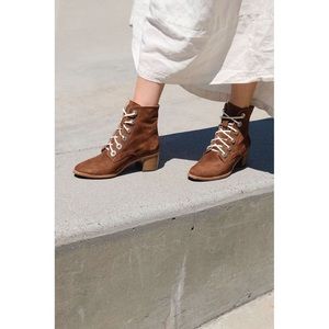 Ace Lace Up Boot in Brown Suede - worn gently 3x